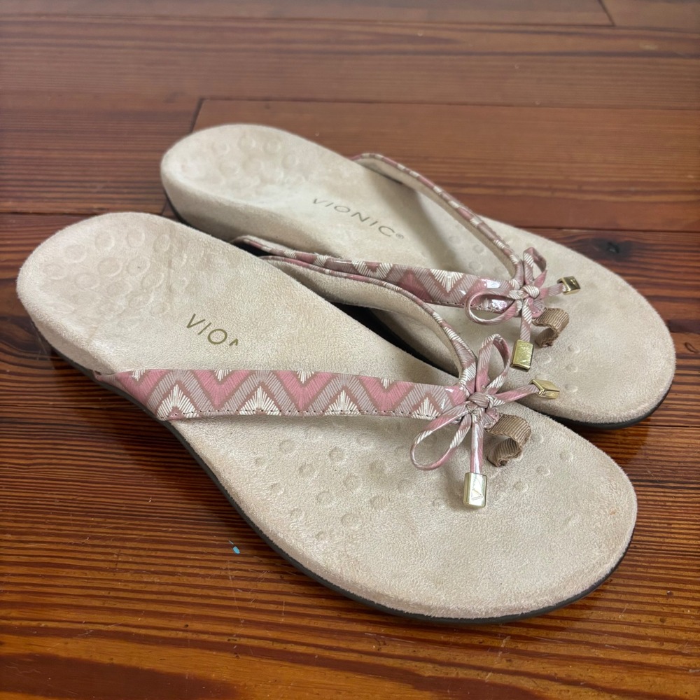 Vionic Women's Rest Bella Toe Post
Sandal Supportive Size 9 Comfort Walking Pink